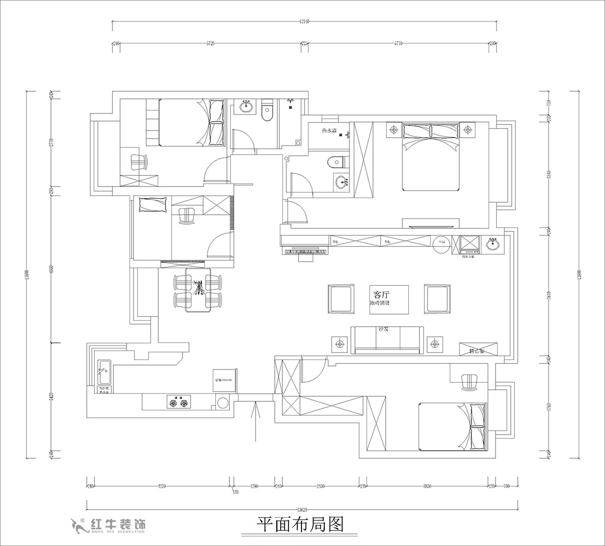 孟宪涛｜高科荣域8-2-303-133㎡-简约中式风格｜4室2厅2卫｜老房装修｜定制家｜全包17